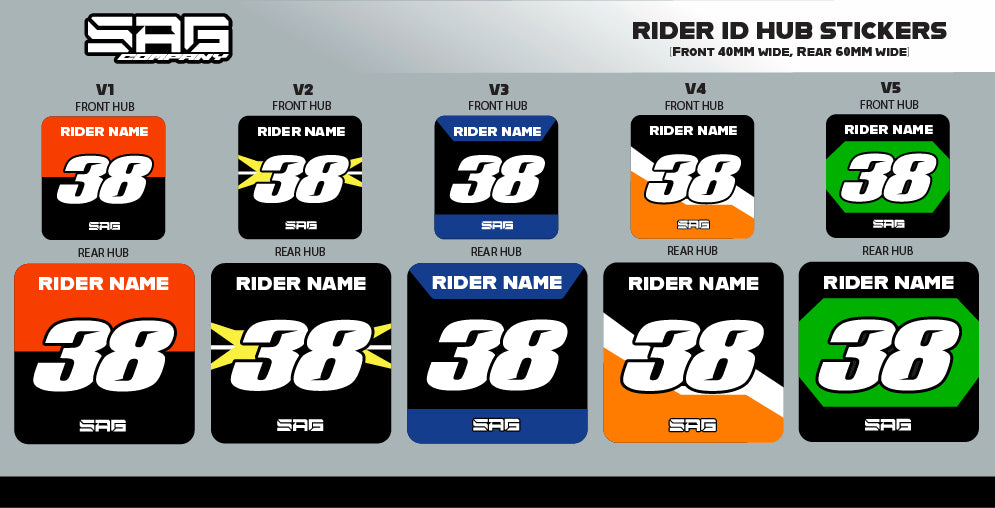RIDER ID HUB STICKERS