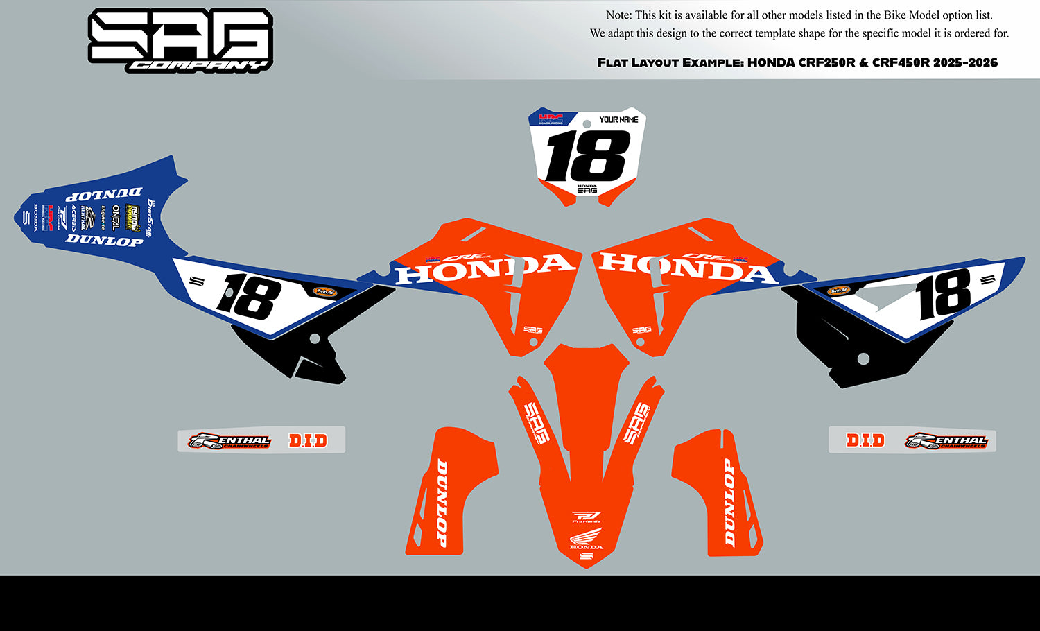 HONDA FACTORY SERIES 27 GRAPHIC KIT