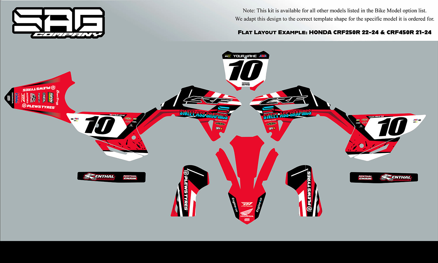 2024 Honda CRF450 Edge Series Graphics Kit