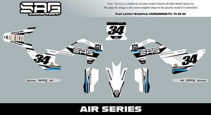 2023-2024 Husqvarna FC and TC Air Series Graphics Kit by Sag Company