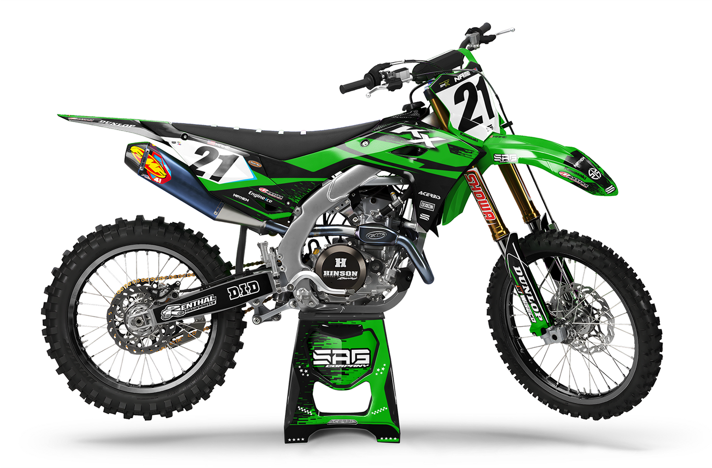 KAWASAKI MATRIX BLACK GRAPHIC KIT