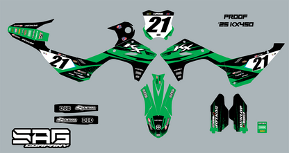 KAWASAKI MATRIX BLACK GRAPHIC KIT