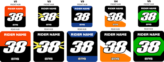 Custom Dirt Bike Hub Decals by Sag Company