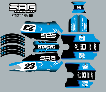 STACYC SAG BLUE FROST GRAPHIC KIT