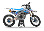 Yamaha YZ250F YZ450F 2024 2025 Blue Flash Graphics Kit