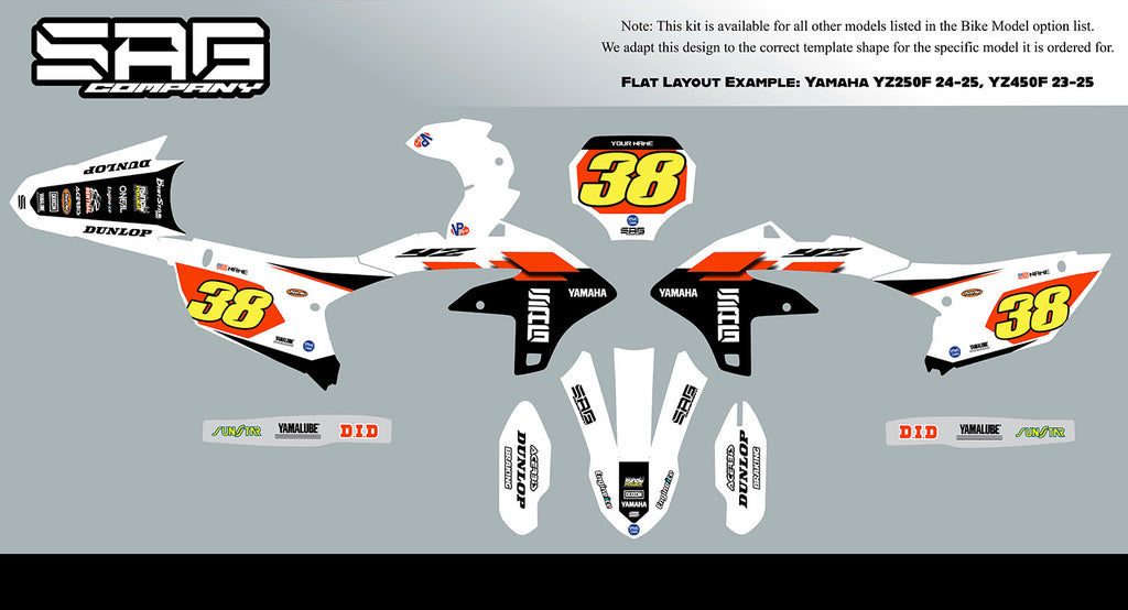 Yamaha YZ450F 70th Anniversary Graphics Kit by Sag Company